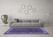 Machine Washable Oriental Blue Traditional Rug in a Living Room, wshcon2247blu