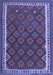 Machine Washable Oriental Blue Traditional Rug, wshcon2247blu