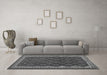 Machine Washable Oriental Gray Traditional Rug in a Living Room,, wshcon2247gry