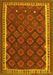 Machine Washable Oriental Yellow Traditional Rug, wshcon2247yw