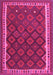 Machine Washable Oriental Pink Traditional Rug, wshcon2247pnk