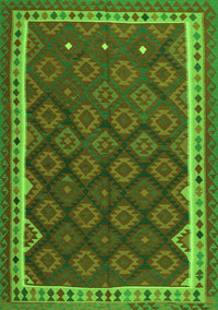 Oriental Green Traditional Rug, con2247grn