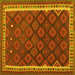 Square Oriental Yellow Traditional Rug, con2247yw