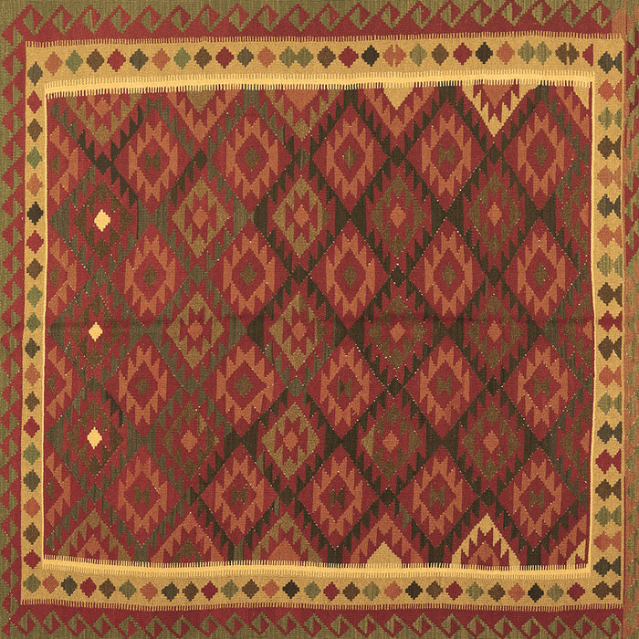 Square Oriental Brown Traditional Rug, con2247brn
