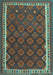 Machine Washable Oriental Light Blue Traditional Rug, wshcon2247lblu