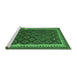 Sideview of Machine Washable Oriental Emerald Green Traditional Area Rugs, wshcon2247emgrn