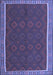 Machine Washable Oriental Blue Traditional Rug, wshcon2248blu