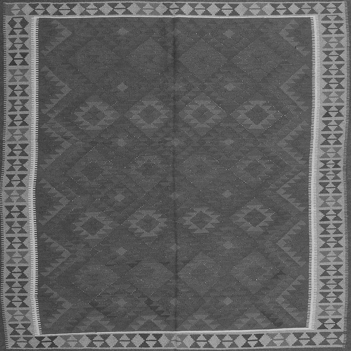 Round Machine Washable Oriental Gray Traditional Rug, wshcon2248gry