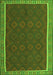 Serging Thickness of Machine Washable Oriental Green Traditional Area Rugs, wshcon2248grn