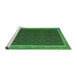 Sideview of Machine Washable Oriental Emerald Green Traditional Area Rugs, wshcon2248emgrn