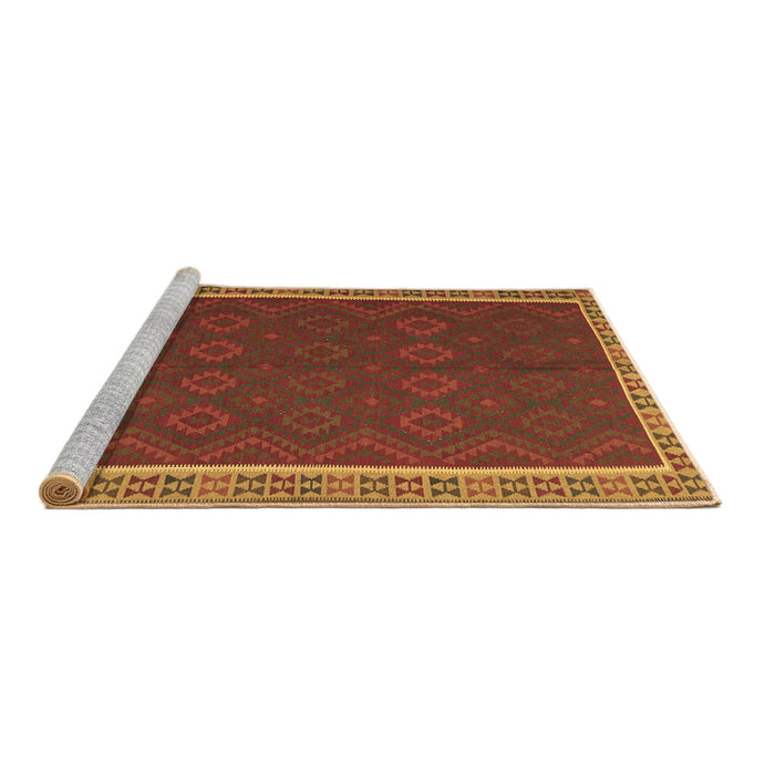 Sideview of Machine Washable Oriental Brown Traditional Rug, wshcon2248brn
