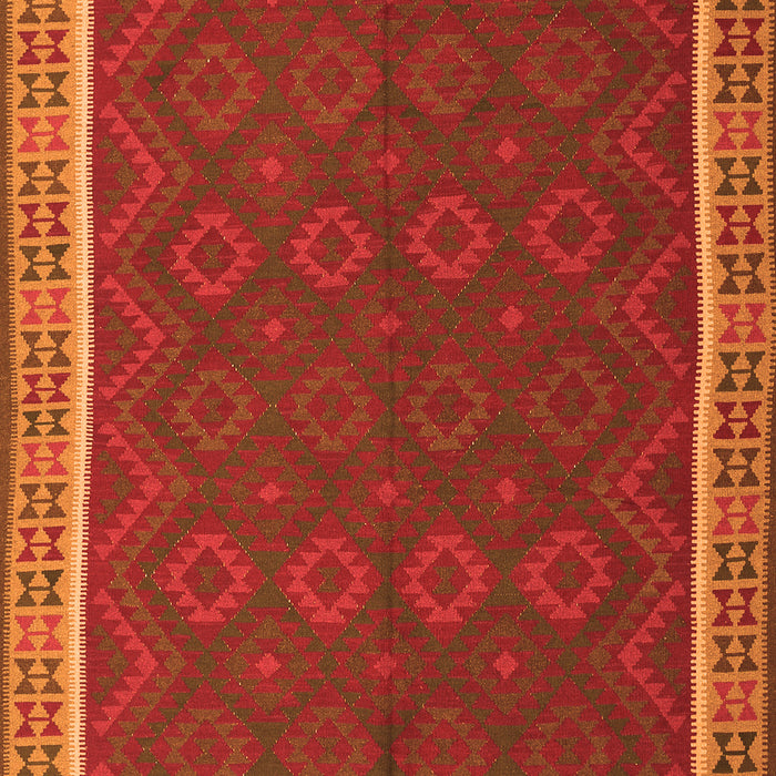 Serging Thickness of Machine Washable Oriental Orange Traditional Area Rugs, wshcon2248org