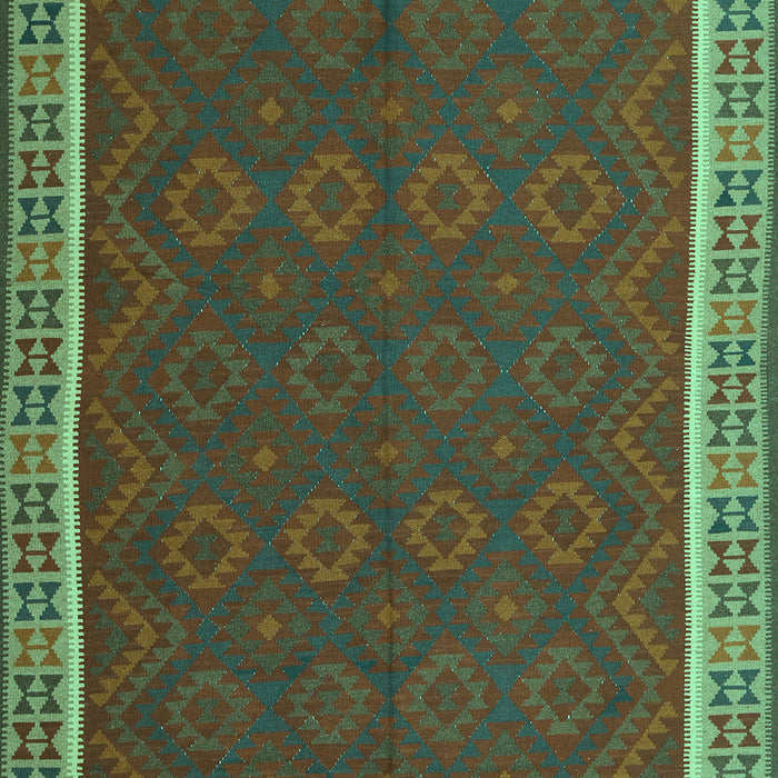Machine Washable Oriental Turquoise Traditional Area Rugs, wshcon2248turq
