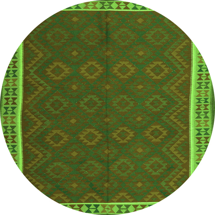 Machine Washable Oriental Green Traditional Area Rugs, wshcon2248grn