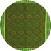 Machine Washable Oriental Green Traditional Area Rugs, wshcon2248grn