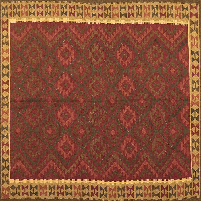 Square Oriental Brown Traditional Rug, con2248brn