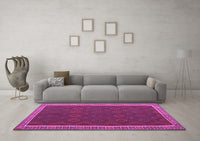 Machine Washable Oriental Purple Traditional Rug, wshcon2248pur