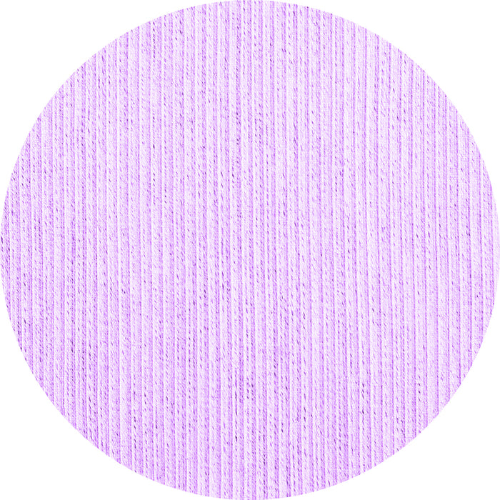 Round Machine Washable Solid Purple Modern Area Rugs, wshcon2249pur
