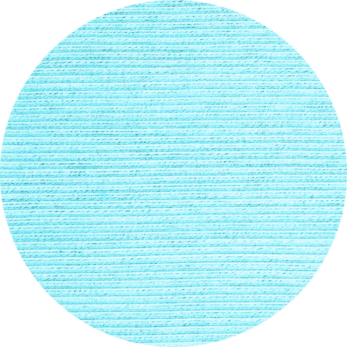 Round Machine Washable Solid Light Blue Modern Rug, wshcon2249lblu
