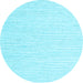 Round Machine Washable Solid Light Blue Modern Rug, wshcon2249lblu