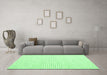 Machine Washable Solid Emerald Green Modern Area Rugs in a Living Room,, wshcon2249emgrn