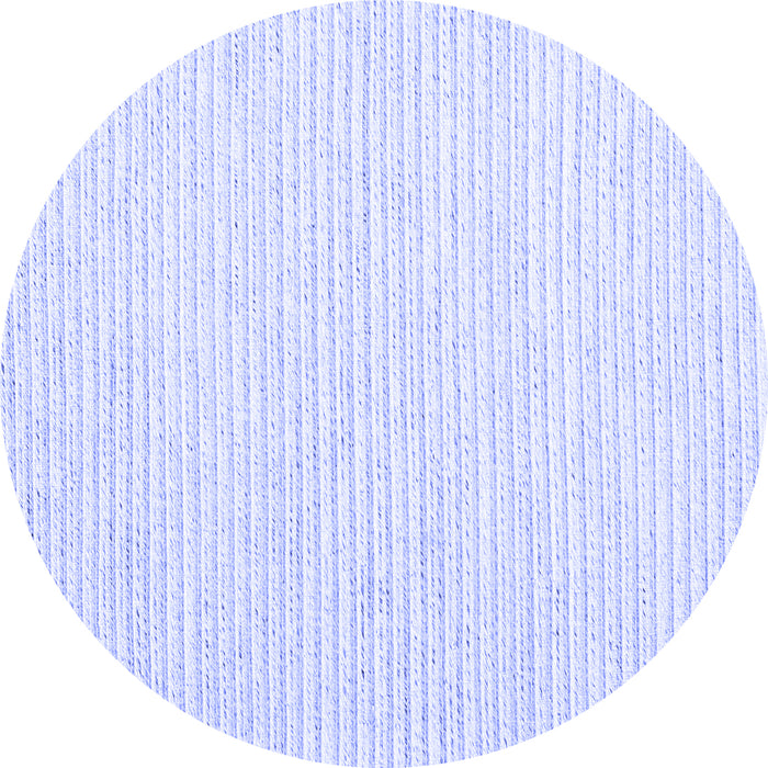 Round Machine Washable Solid Blue Modern Rug, wshcon2249blu