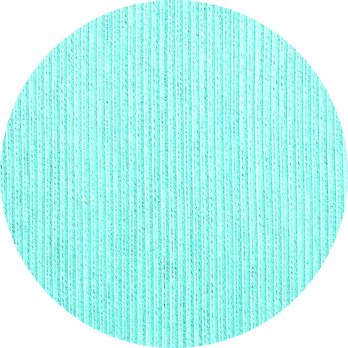 Round Solid Turquoise Modern Rug, con2249turq