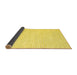 Sideview of Solid Yellow Modern Rug, con2249yw