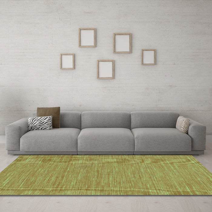 Machine Washable Abstract Turquoise Contemporary Area Rugs in a Living Room,, wshcon224turq