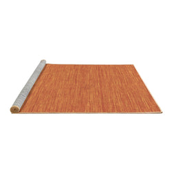 Sideview of Machine Washable Abstract Brown Contemporary Rug, wshcon224brn