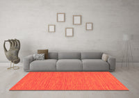 Machine Washable Abstract Orange Contemporary Rug, wshcon224org
