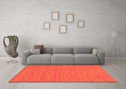 Machine Washable Abstract Orange Contemporary Area Rugs in a Living Room, wshcon224org