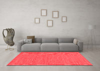 Machine Washable Abstract Red Contemporary Rug, wshcon224red