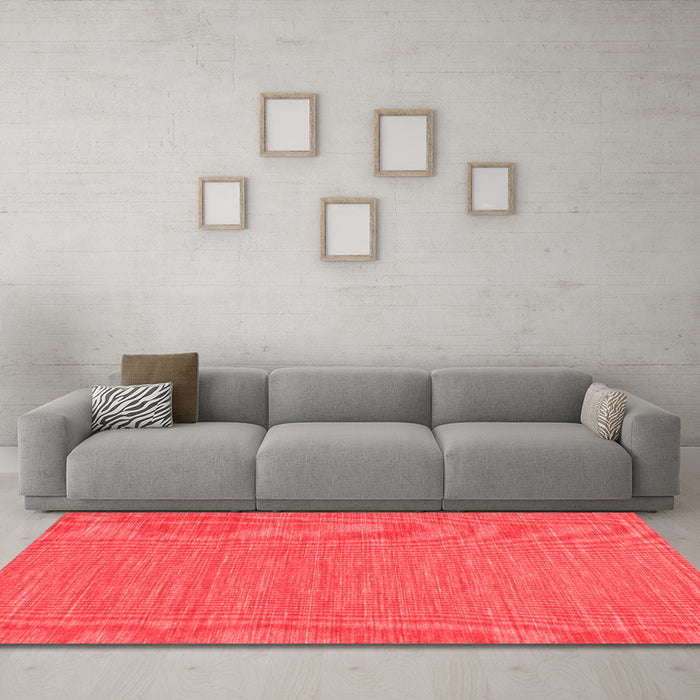 Contemporary Red Washable Rugs