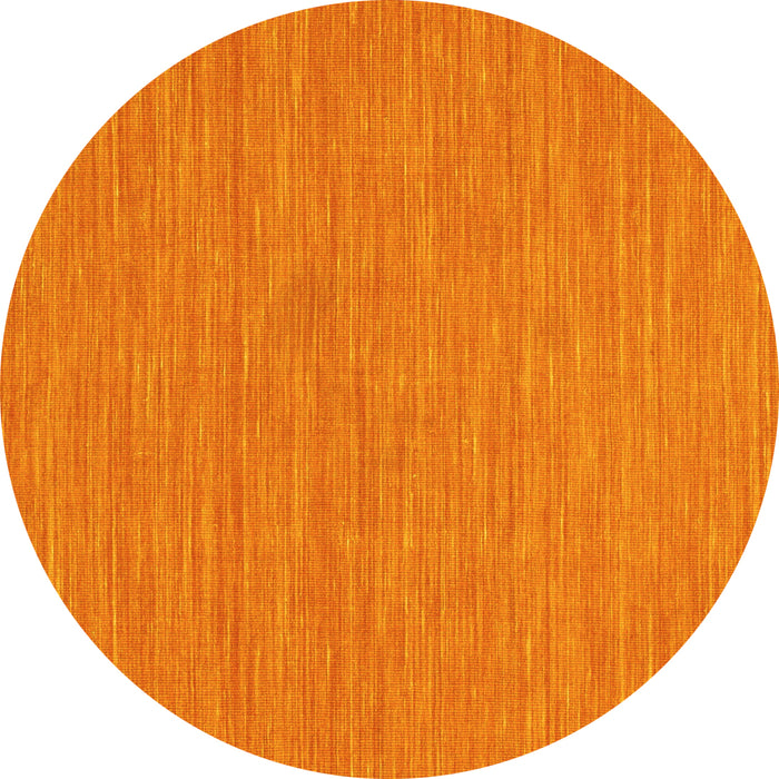 Round Machine Washable Abstract Yellow Contemporary Rug, wshcon224yw