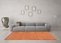 Machine Washable Abstract Brown Contemporary Rug in a Living Room,, wshcon224brn