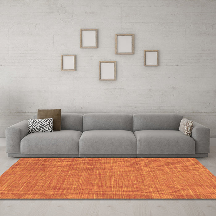 Machine Washable Abstract Brown Contemporary Rug in a Living Room,, wshcon224brn