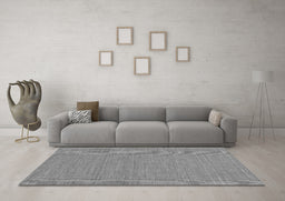 Machine Washable Abstract Gray Contemporary Rug in a Living Room,, wshcon224gry