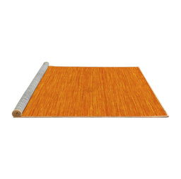 Sideview of Machine Washable Abstract Yellow Contemporary Rug, wshcon224yw