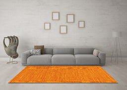 Machine Washable Abstract Yellow Contemporary Rug in a Living Room, wshcon224yw