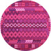 Round Oriental Pink Traditional Rug, con2250pnk