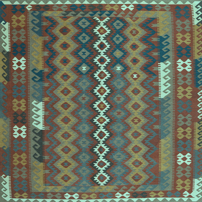 Square Oriental Light Blue Traditional Rug, con2250lblu