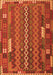 Serging Thickness of Machine Washable Oriental Orange Traditional Area Rugs, wshcon2250org