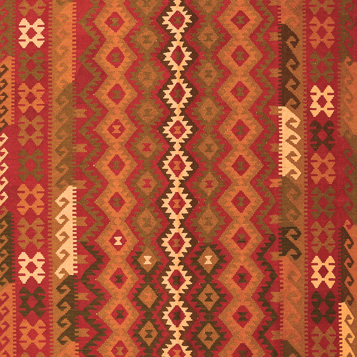 Serging Thickness of Machine Washable Oriental Orange Traditional Area Rugs, wshcon2250org