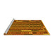 Sideview of Machine Washable Oriental Yellow Traditional Rug, wshcon2250yw