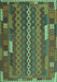 Machine Washable Oriental Turquoise Traditional Area Rugs, wshcon2250turq