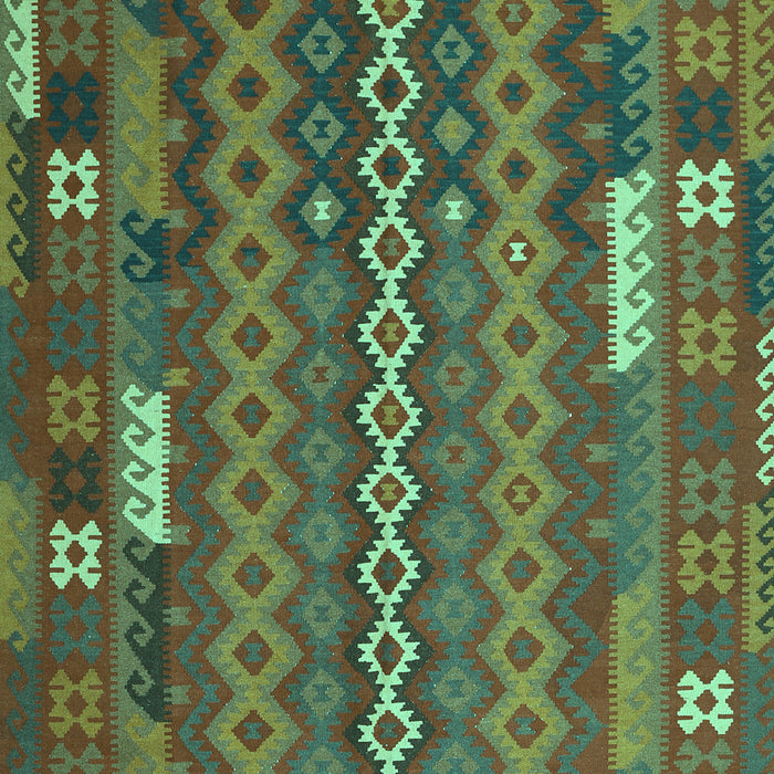 Machine Washable Oriental Turquoise Traditional Area Rugs, wshcon2250turq