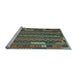 Sideview of Machine Washable Oriental Light Blue Traditional Rug, wshcon2250lblu