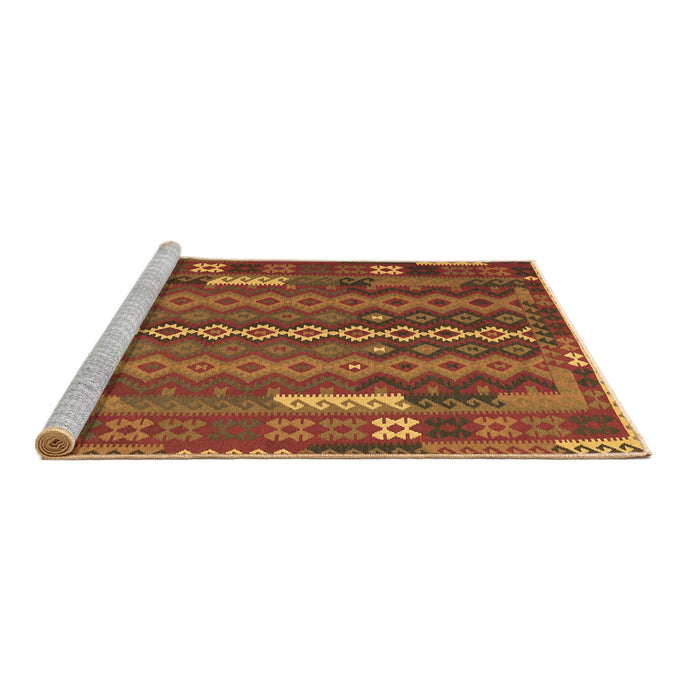 Sideview of Machine Washable Oriental Brown Traditional Rug, wshcon2250brn