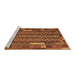 Sideview of Machine Washable Oriental Brown Traditional Rug, wshcon2250brn